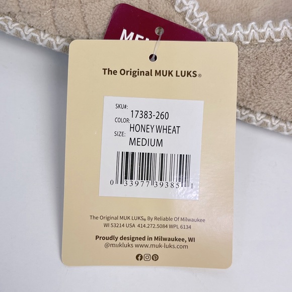 NWT Muk-Luks Beverly Slip-on Slipper Honey Wheat Sz Med (7-8) - Picture 9 of 14